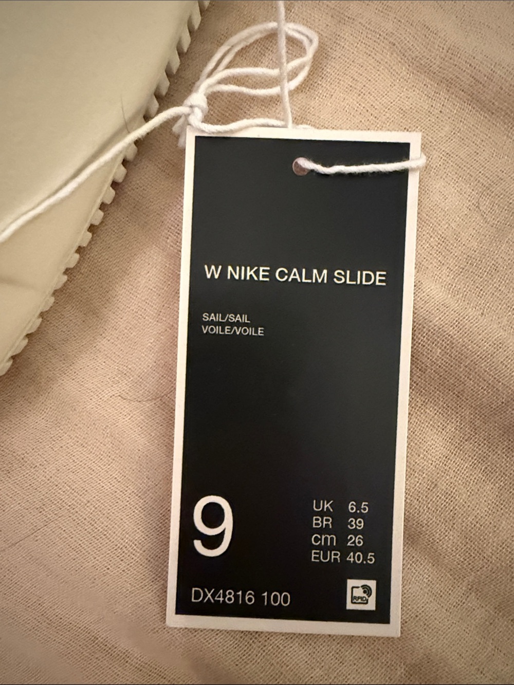 Nike White Calm Slide Sandals in Sail (White) - Picture 5 of 10